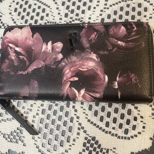 Vera Wang Black Floral Wallet